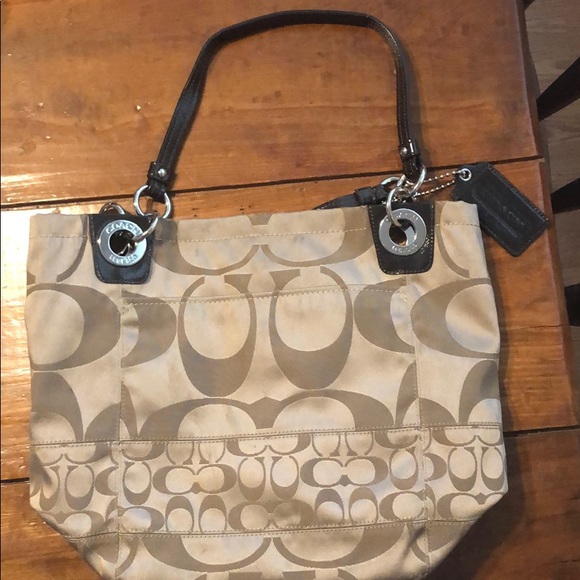 Brown & Beige Coach Bag - Picture 6 of 7